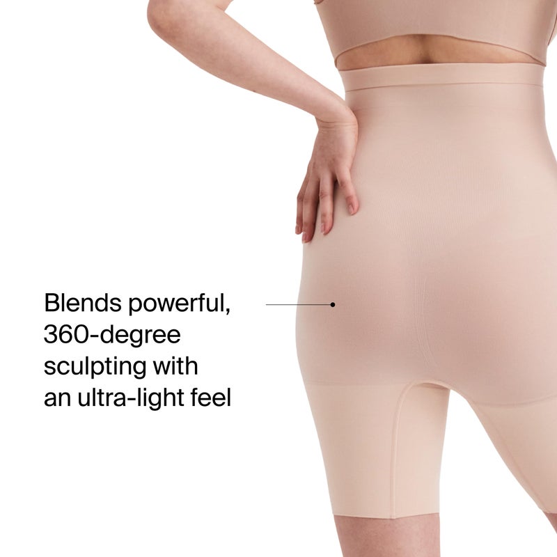 SPANX SPANXsculpt Power Series High-Waisted Mid-Thigh Short - Lightweight, All-Day Comfort - Core Control Shapewear - Soft Nude - 1X - Image 4